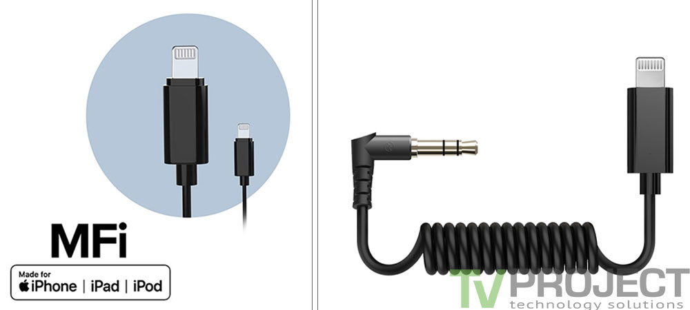 Аудио кабель Hollyland 3.5mm TRS-to-Lightning Cable фото в описание 1