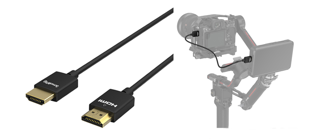 4K HDMI кабель SmallRig Ultra-Slim 4K HDMI Data Cable (A to A) (55cm) фото в опис 1 