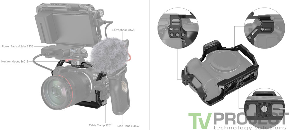 Клітка для камери SmallRig Cage для Canon EOS R6 Mark II фото в опис 1