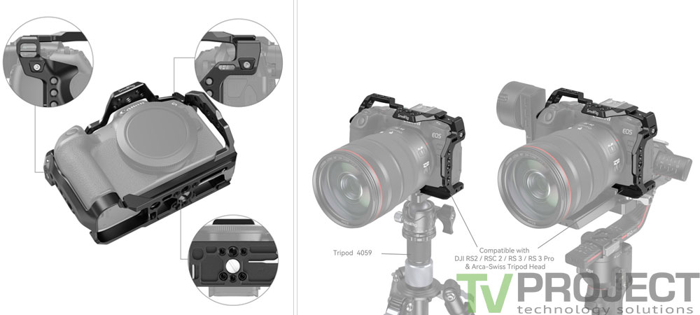 Клетка для камеры SmallRig Cage for Canon EOS R8 фото в описание 1