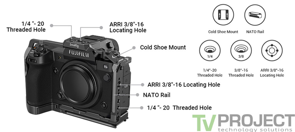 Клетка для камеры SmallRig Cage for Fujifilm X-H2S фото в описание 1