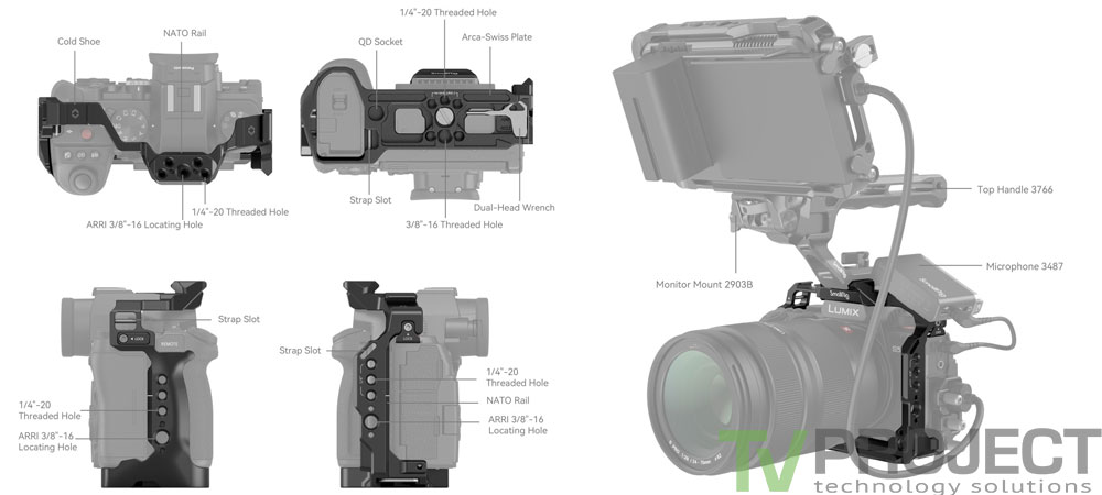Клетка для камеры SmallRig Cage for Panasonic LUMIX S5 II фото в описание 1