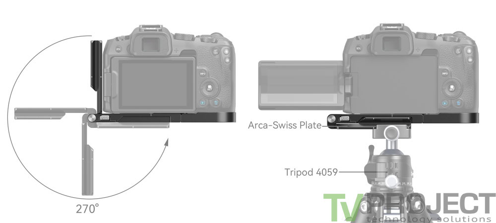 L-брекет SmallRig Foldable L-Bracket для Canon EOS R8 фото в опис 1 