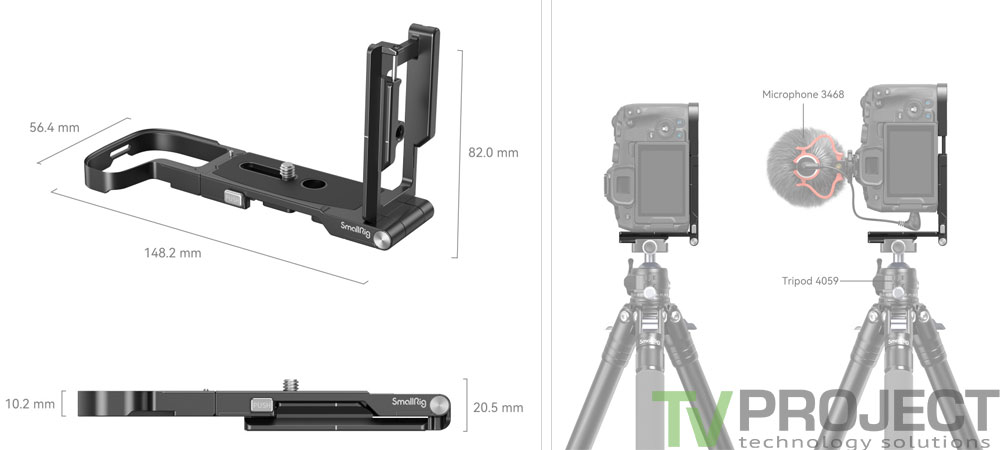 L-брэкет SmallRig Foldable L-Bracket for Canon EOS R8 фото в описание 1 
