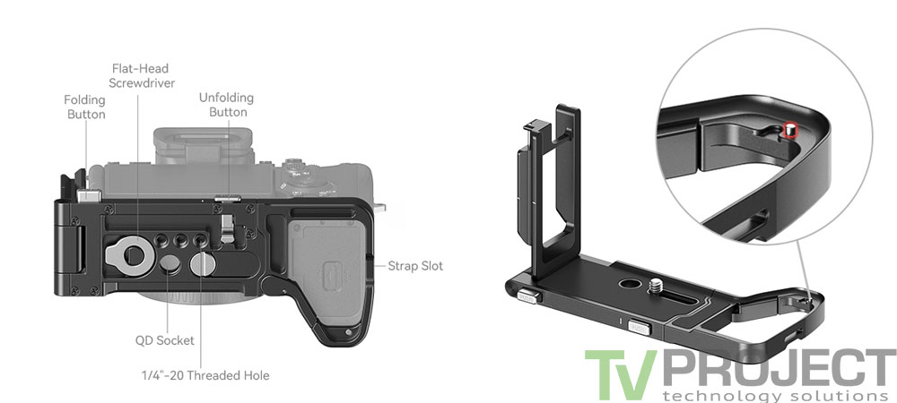 L-брэкет SmallRig Foldable L-Bracket for Sony a7 IV/a7R V/a7S III фото в описание 1 