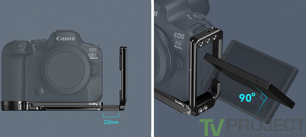 L-брекет SmallRig L-Bracket для Canon EOS R6 Mark II/R5/R5 C/R6 фото в опис 2