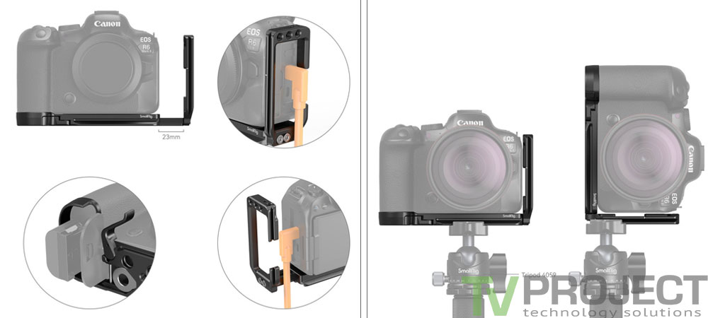 L-брекет SmallRig L-Bracket для Canon EOS R6 Mark II/R5/R5 C/R6 фото в опис 1