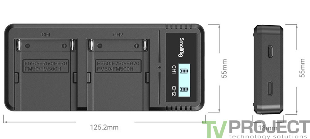 Зарядное устройство SmallRig NP-F970 Camera Battery Charger фото в описание 1