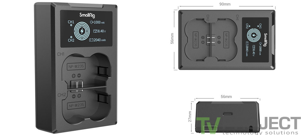 Зарядний пристрій SmallRig NP-W235 Camera Battery Charger фото в опис 1