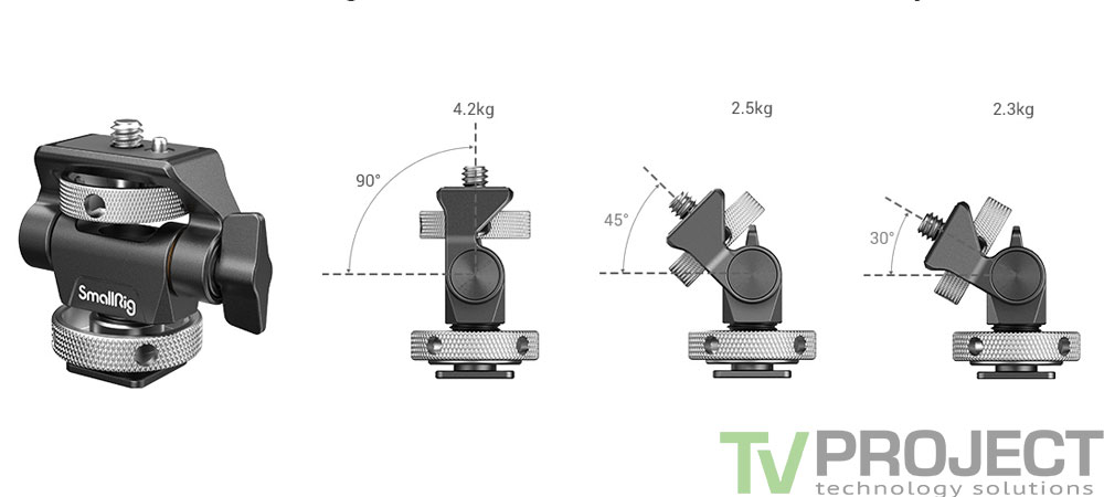 Шарнирное крепление SmallRig Swivel and Tilt Adjustable Monitor Mount (2905B) фото в описание 1