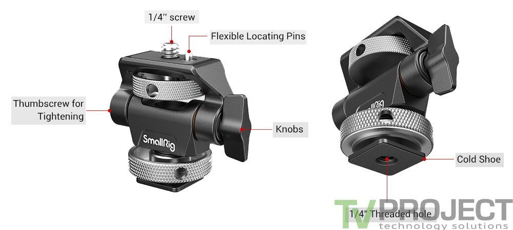 Шарнирное крепление SmallRig Swivel and Tilt Adjustable Monitor Mount (2905B) фото в описание 2