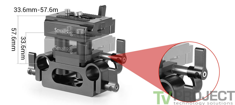 Базовая площадка SmallRig Universal 15mm Rail Support System Baseplate фото в описание 1 