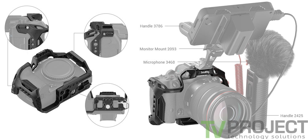 Клетка SmallRig “Black Mamba” Cage for Canon EOS R7 фото в описание 1