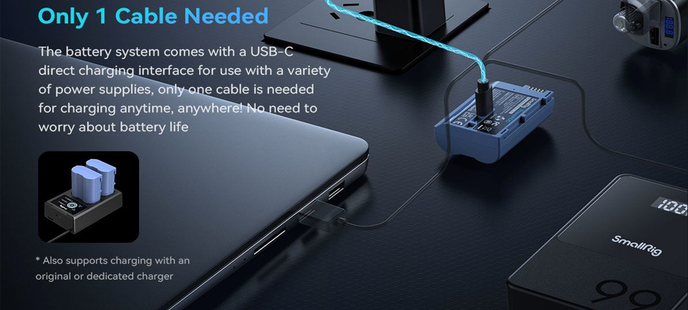 Акумулятор SmallRig USB-C Rechargeable Camera Battery for Sony NP-F970 фото в опис 1