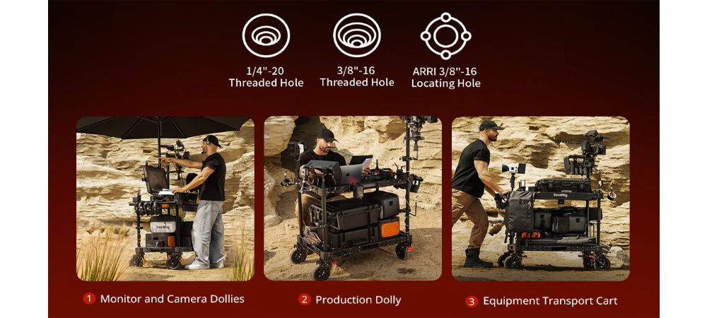 Студійний візок маглайнер SmallRig 36" Lightweight Video Production Camera Car фото в опис 1